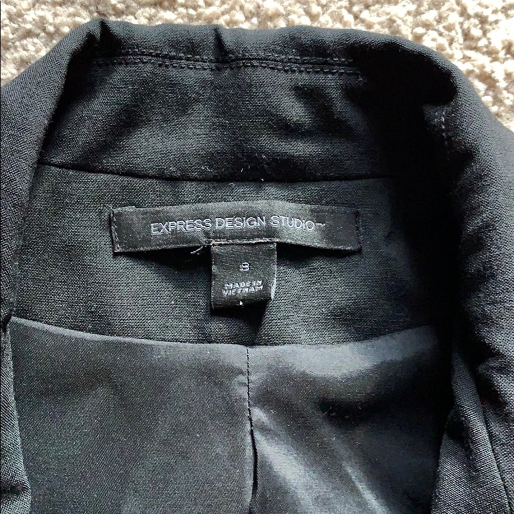 Express Button Black Blazer Jacket - image 2